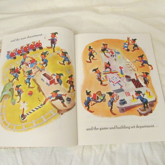 Little Golden Book Santa's Toy Shop Book Vintage Preowned - Picture 6 of 12